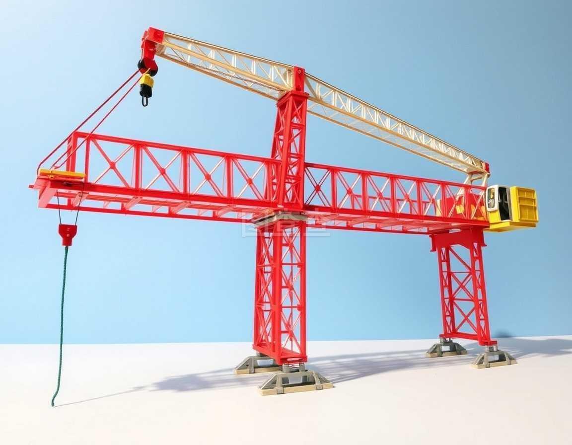 制造起重機顯示建筑制造和建造